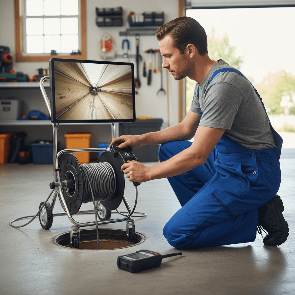 TV-Inspektion der Abwasserrohre